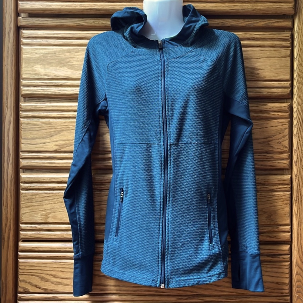 RBX • Full Zip Athletic Hooded Long Sleeve Jacket Top w/ Thumbholes • Size Small